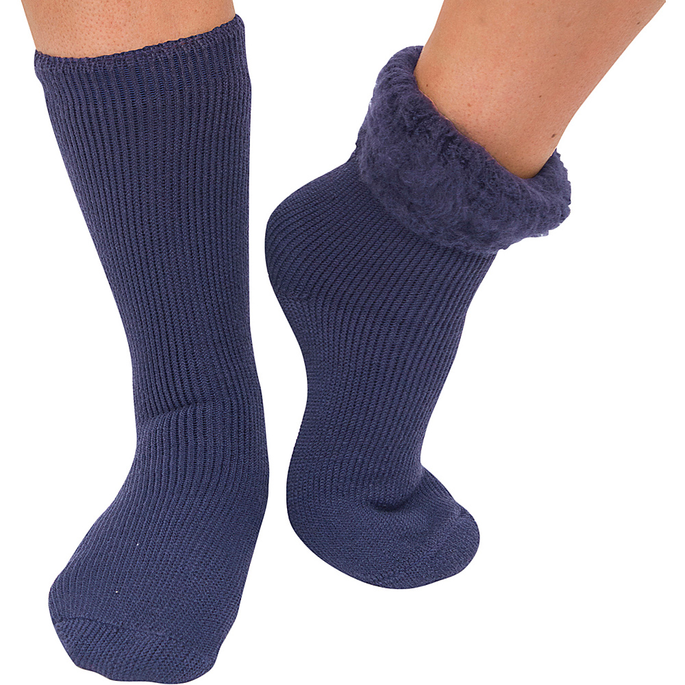 Magid Sole Solutions Ladies Crew Sock Navy Magid Legwear Socks
