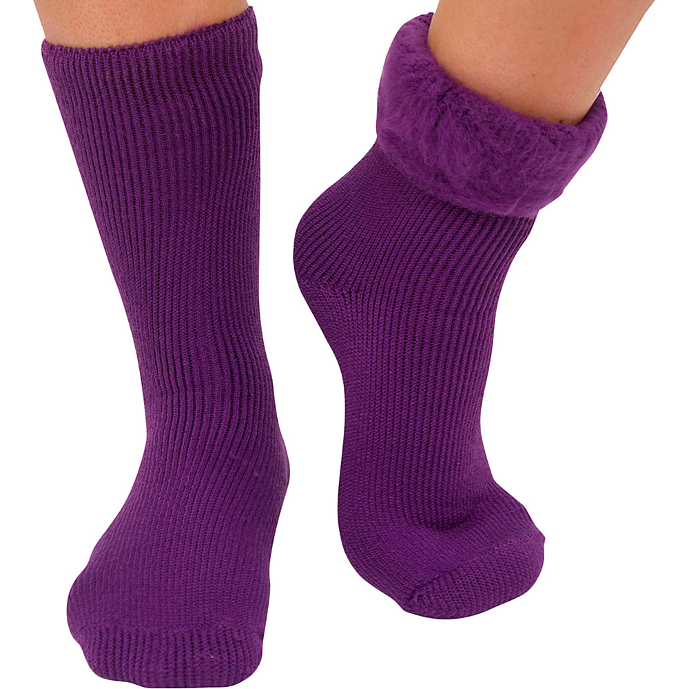 Magid Sole Solutions Ladies Crew Sock Purple Magid Women s Legwear Socks