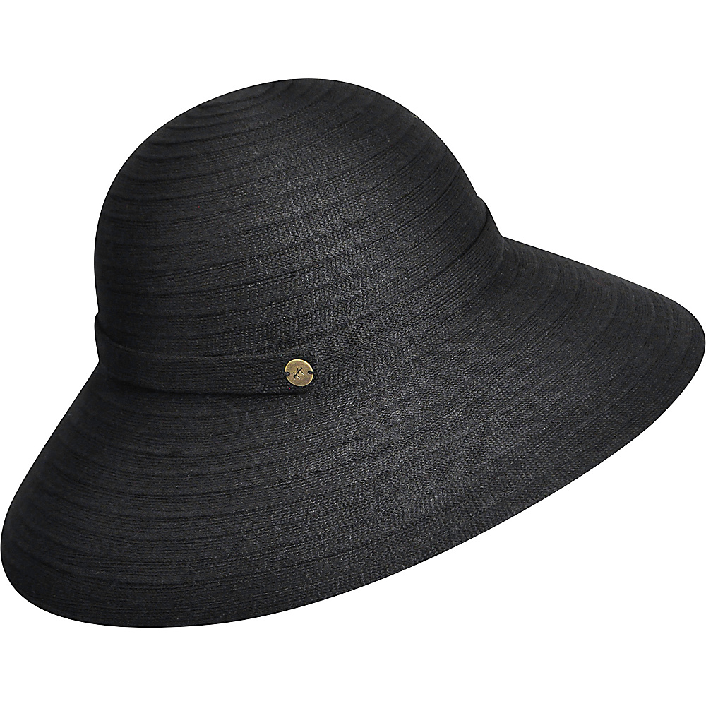 Karen Kane Hats Lux Braid Wide Brim Floppy Hat Black Karen Kane Hats Hats Gloves Scarves