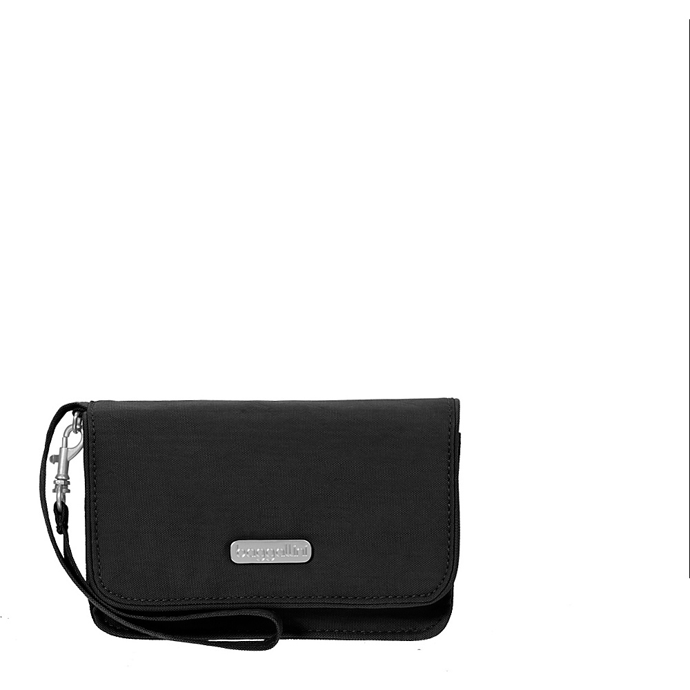baggallini RFID Flap Wristlet Black Sand baggallini Fabric Handbags