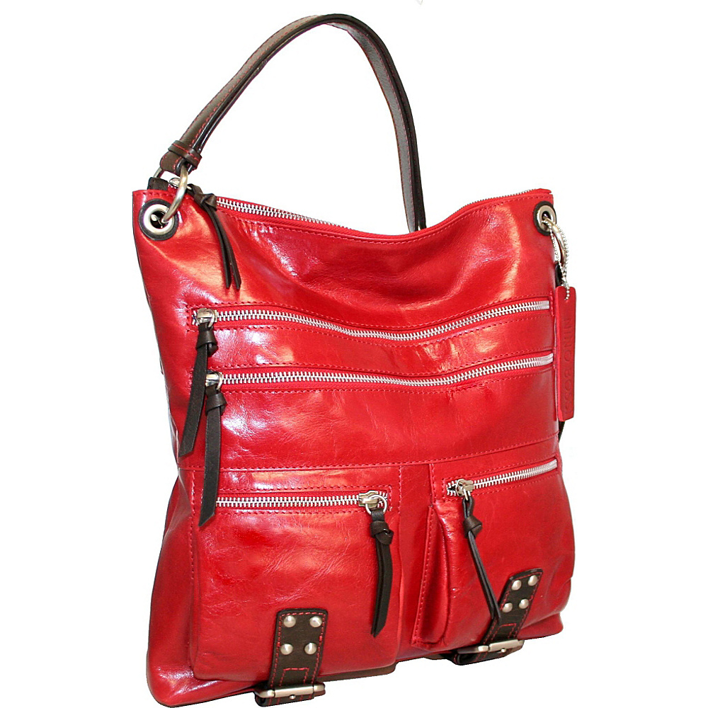 Nino Bossi Say Hey Crossbody Red Nino Bossi Leather Handbags