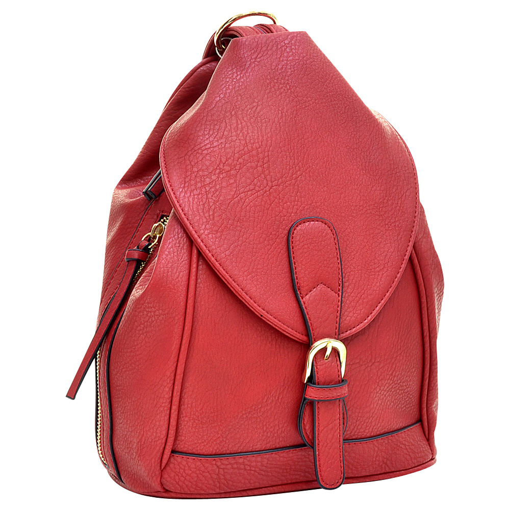 Dasein Classic Convertible Backpack Red Dasein Manmade Handbags