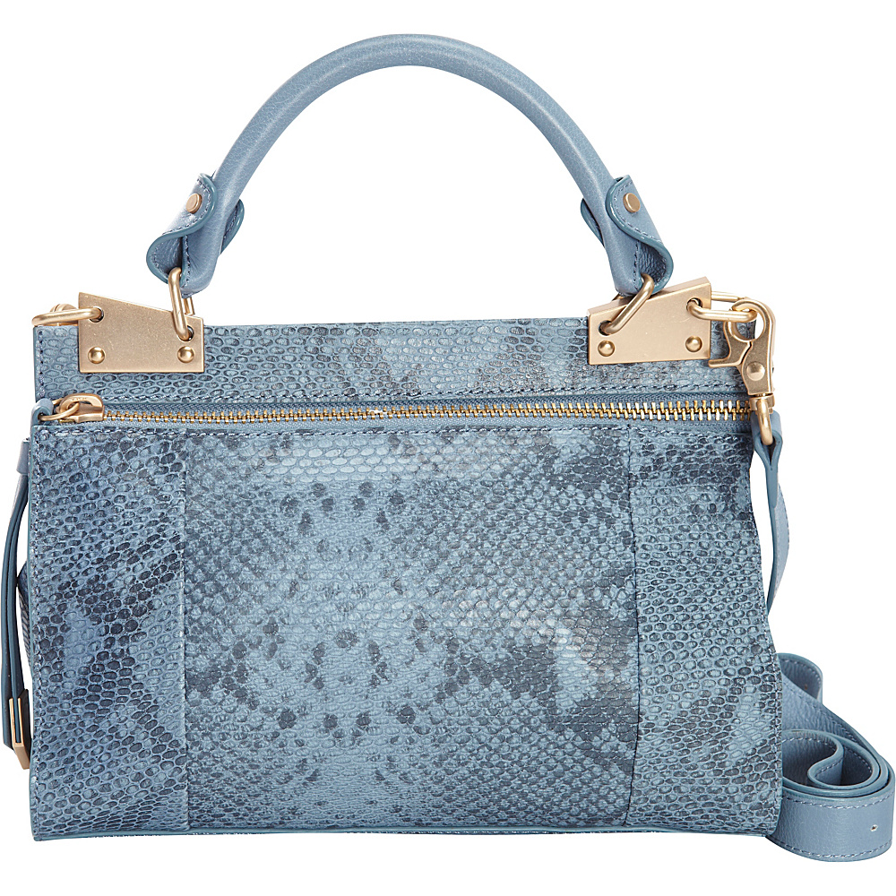 Foley Corinna Dione Cerberus Mini Messenger Azul Snake Foley Corinna Designer Handbags