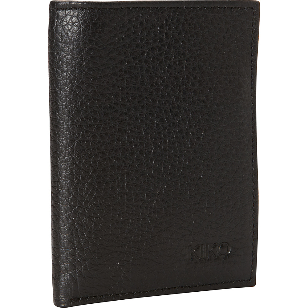 Kiko Leather Card Case Wallet Black Kiko Leather Mens Wallets
