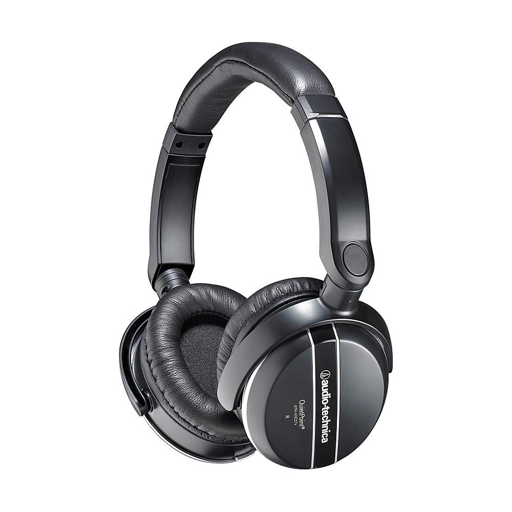Audio Technica QuietPoint Active Noise Cancelling Headphones Black Audio Technica Headphones Speakers