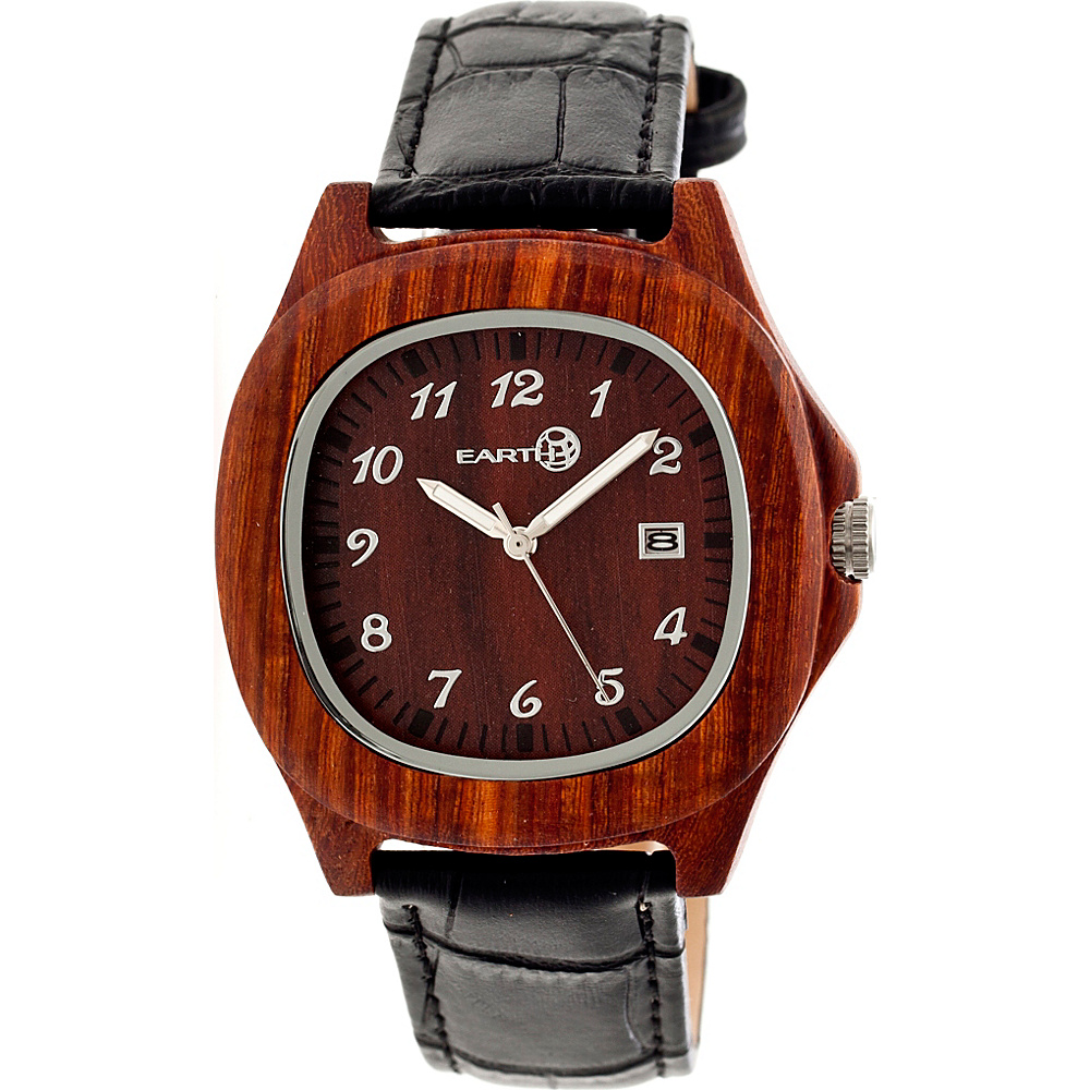 Earth Wood Sherwood Strap Unisex Watch Red Earth Wood Watches