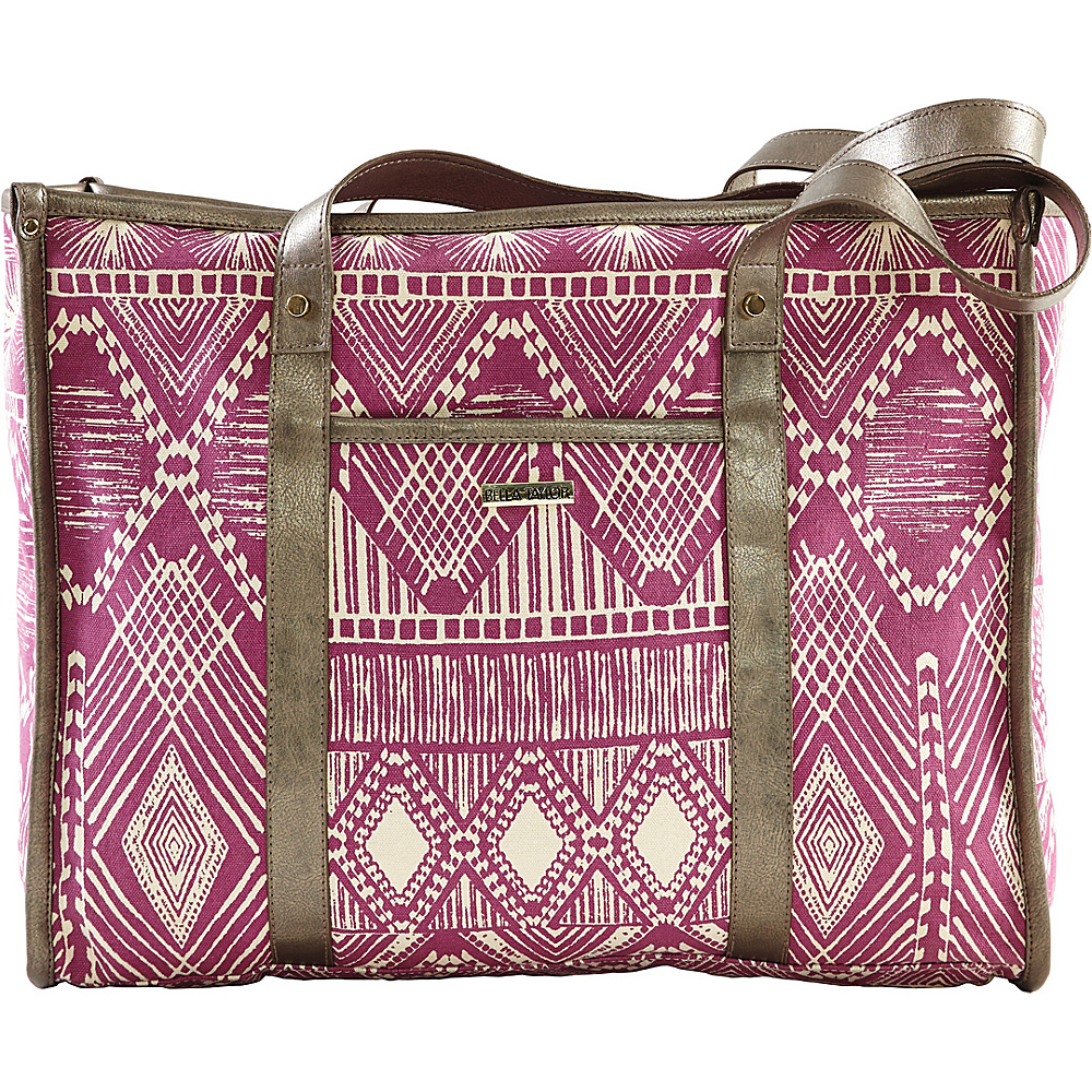 Bella Taylor Tahiti Fuchsia Market Tote Pink Bella Taylor Fabric Handbags