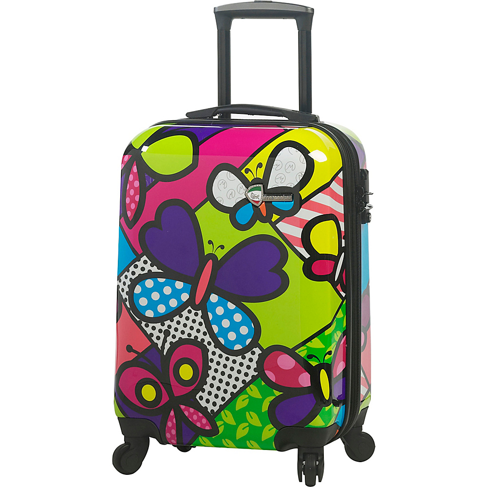 Mia Toro ITALY Butterflies 20 Carry On Multicolor Mia Toro ITALY Hardside Luggage