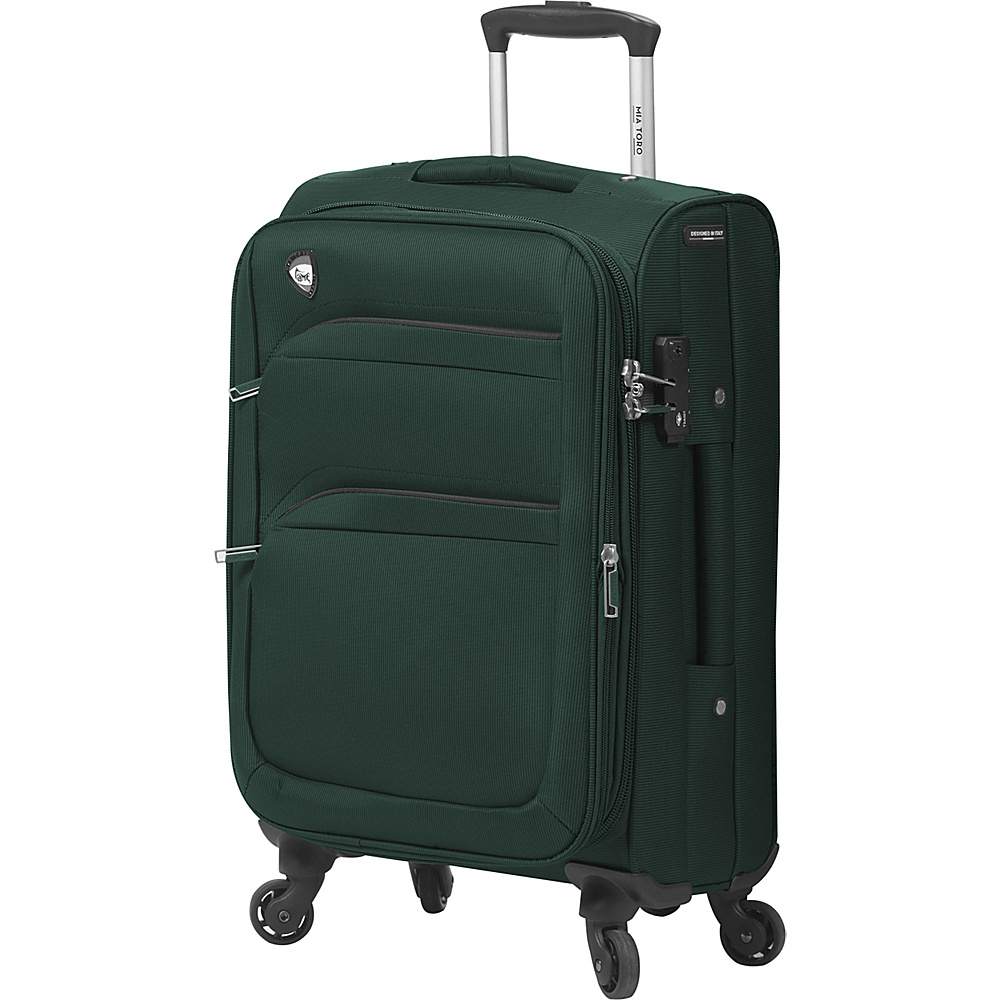Mia Toro ITALY Alagna 20 Carry On Green Mia Toro ITALY Small Rolling Luggage