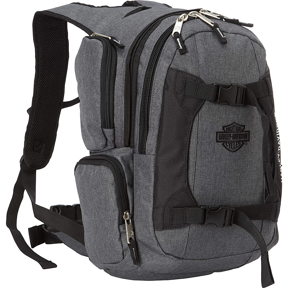 Harley Davidson by Athalon Equipt Backpack Grey Black Harley Davidson by Athalon Everyday Backpacks