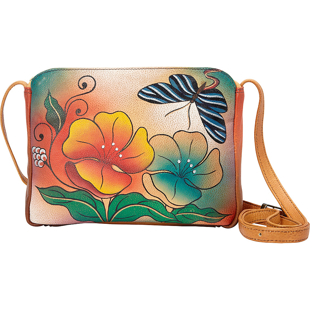 ANNA by Anuschka Hand Painted Shoulder Bag Wild Flower ANNA by Anuschka Leather Handbags