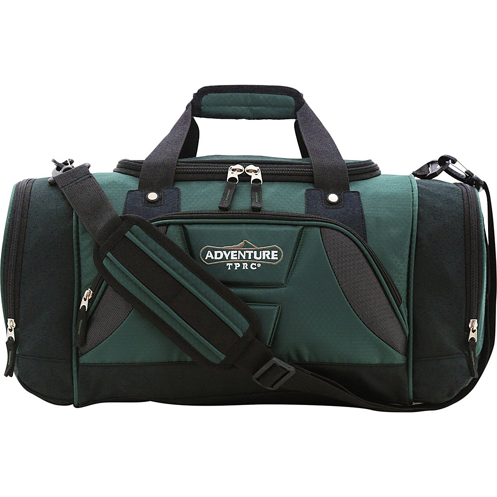 Travelers Club Luggage 28 Multi Pocket Weekender Duffel with Wet Shoe Pocket Green Travelers Club Luggage Rolling Duffels