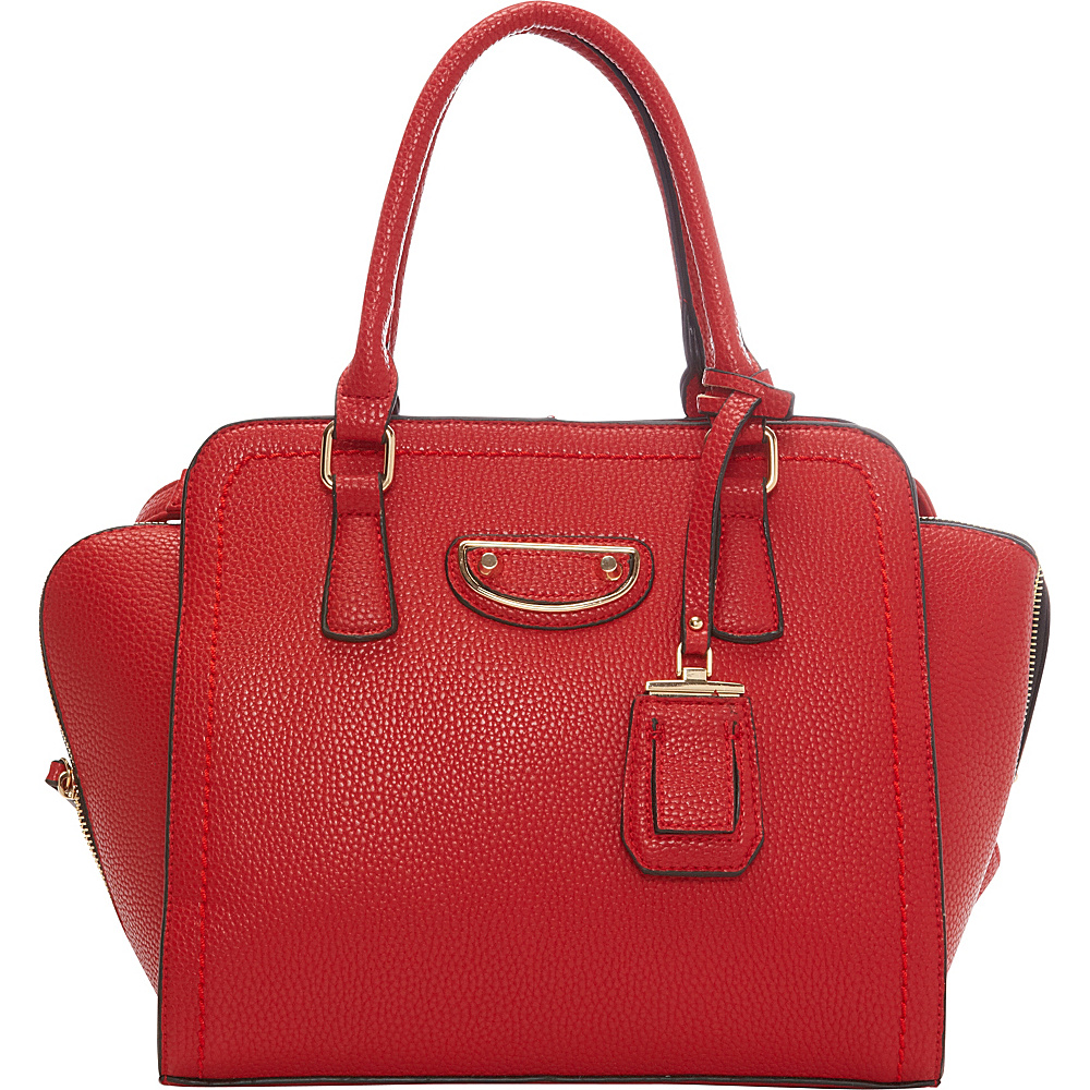 La Diva Olivia Satchel Red La Diva Manmade Handbags