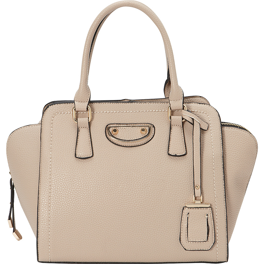 La Diva Olivia Satchel BEIGE La Diva Manmade Handbags