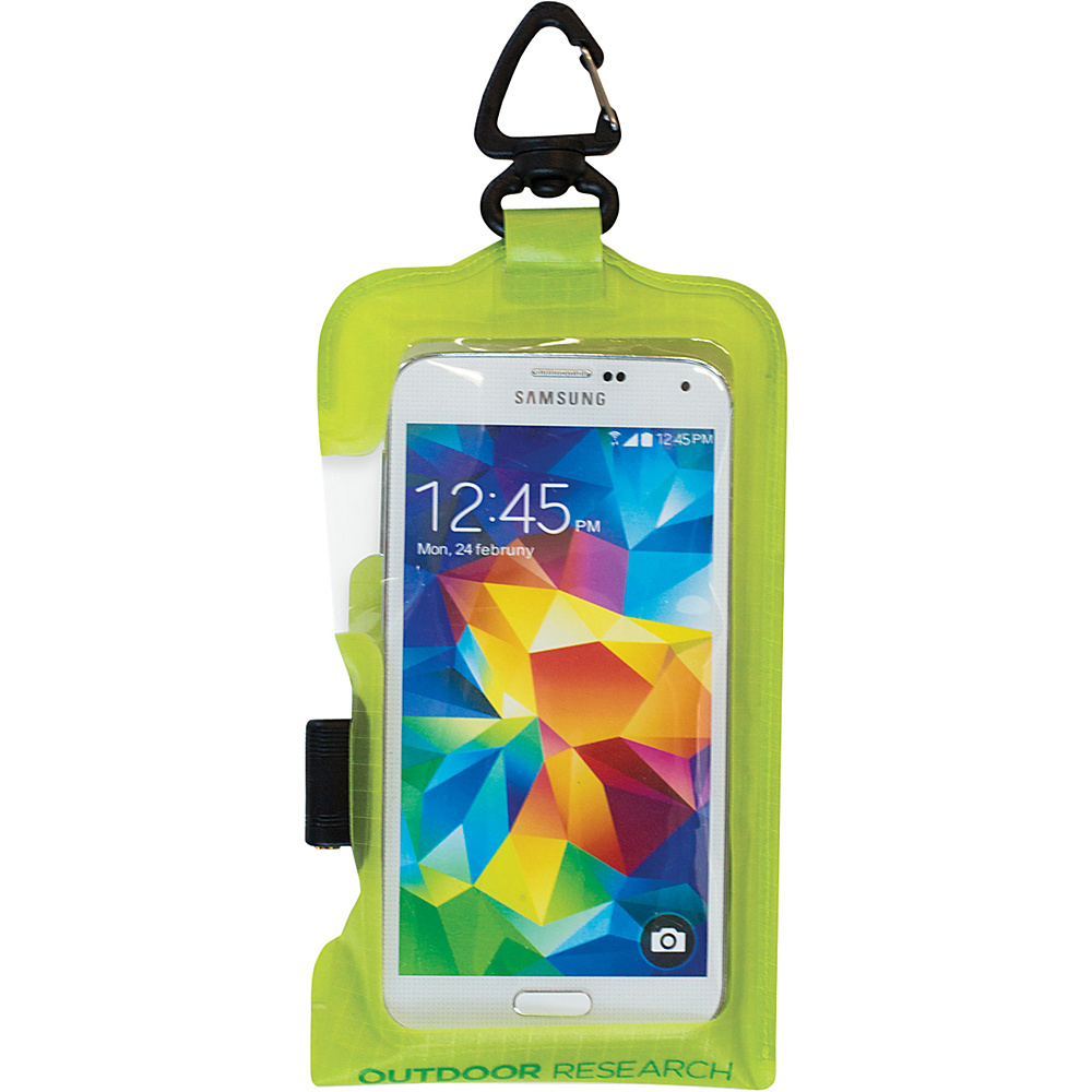 Outdoor Research Sensor Dry Pocket Premium Smartphone Large Lemongrass â One Size Outdoor Research Electronic Cases