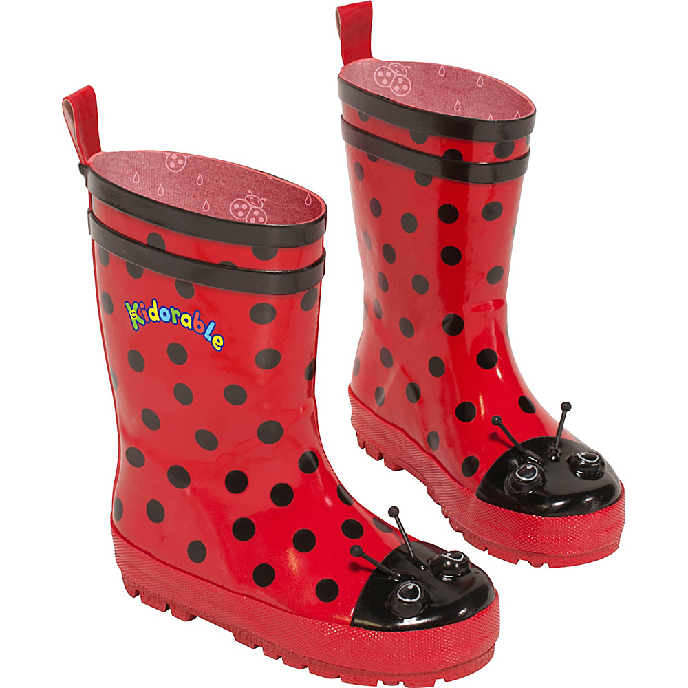 Kidorable Ladybug Rain Boots 2 US Kid s M Regular Medium Red Kidorable Men s Footwear