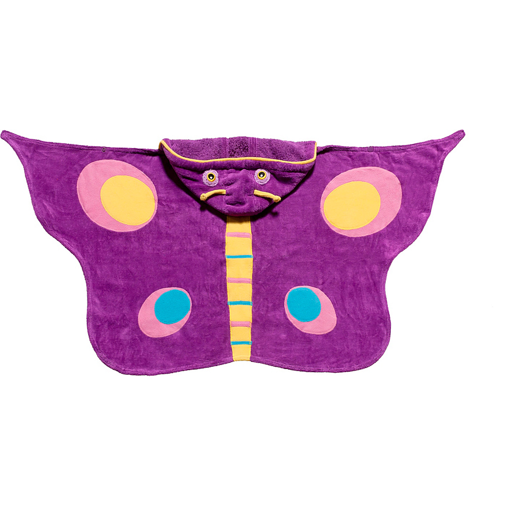 Kidorable Butterfly Hooded Towel Purple Medium Kidorable Travel Health Beauty