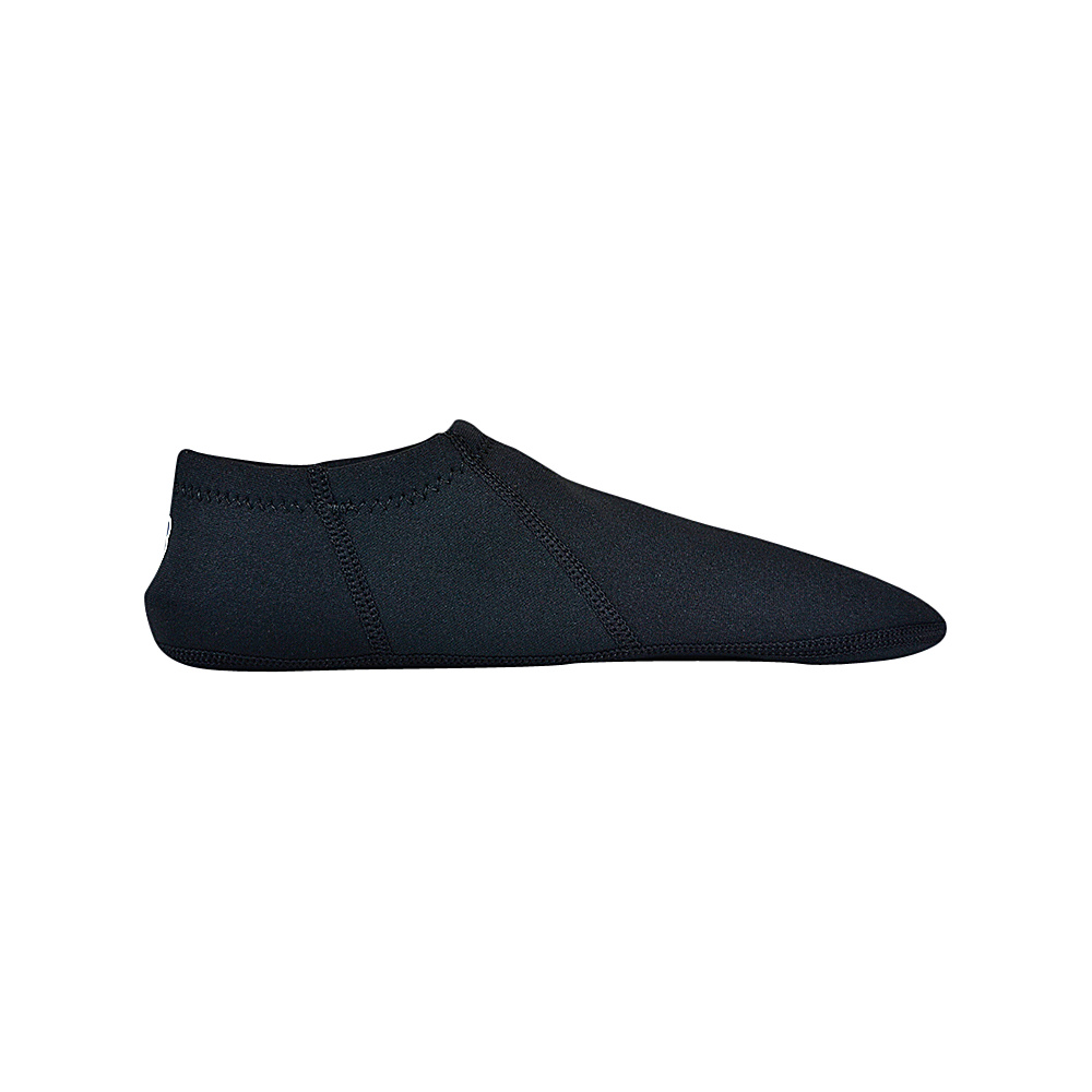 NuFoot Travel Slipper Booties Black Black Stripe Medium NuFoot Men s Footwear