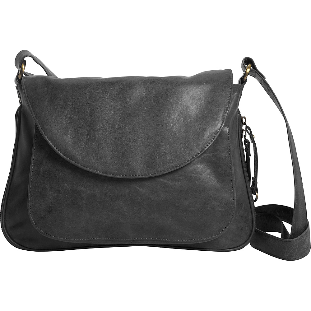 Latico Leathers Tiffin Shoulder Bag Washed Black Latico Leathers Leather Handbags