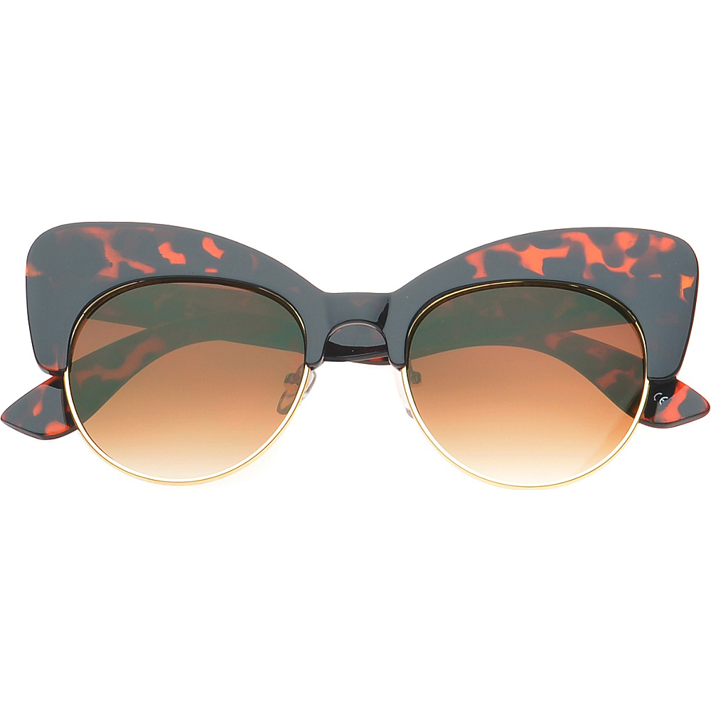 SW Global Eyewear Monica Cat eye Fashion Sunglasses Black Leopard SW Global Sunglasses