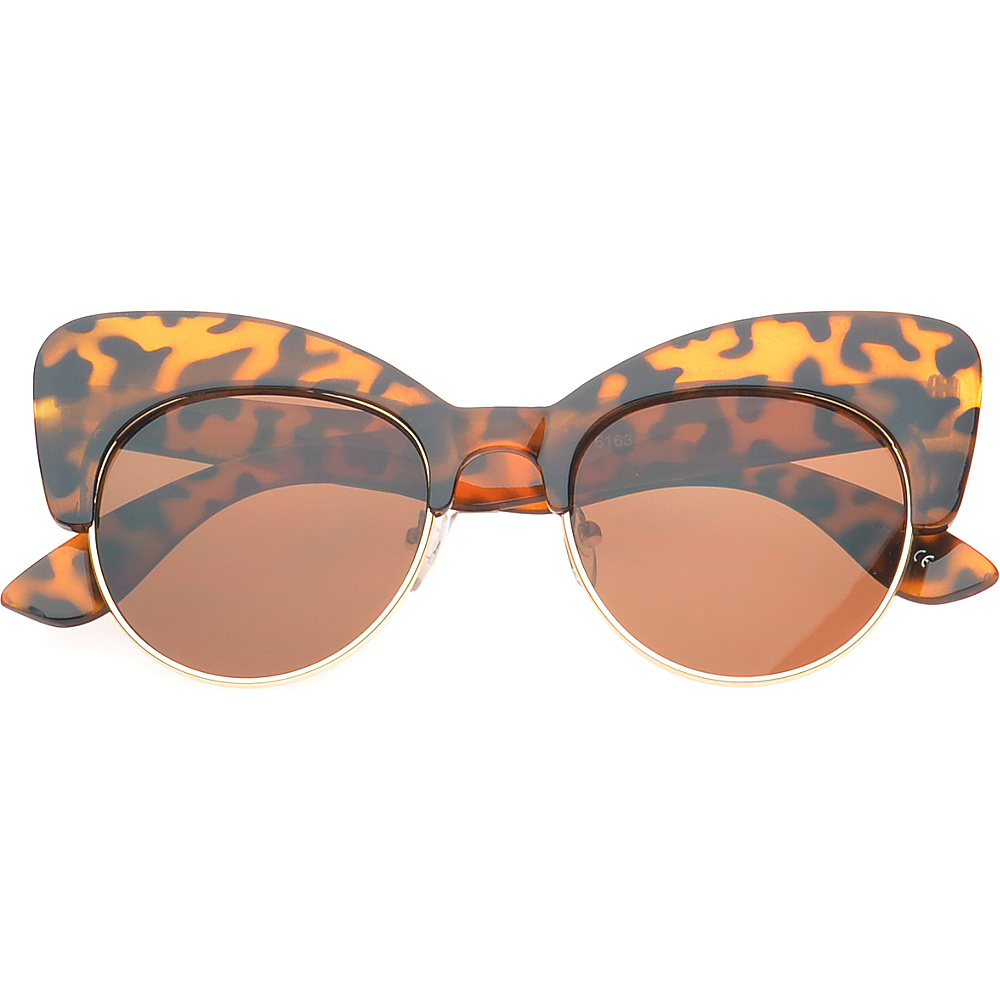 SW Global Eyewear Monica Cat eye Fashion Sunglasses Brown Leopard SW Global Sunglasses