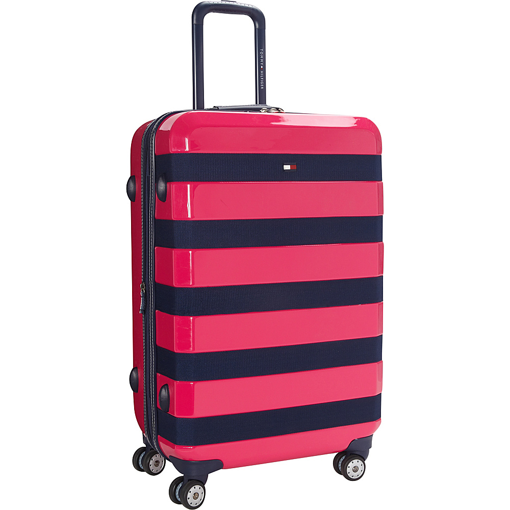 Tommy Hilfiger Luggage Rugby Stripe 24 Upright Hardside Spinner Pink Tommy Hilfiger Luggage Hardside Checked
