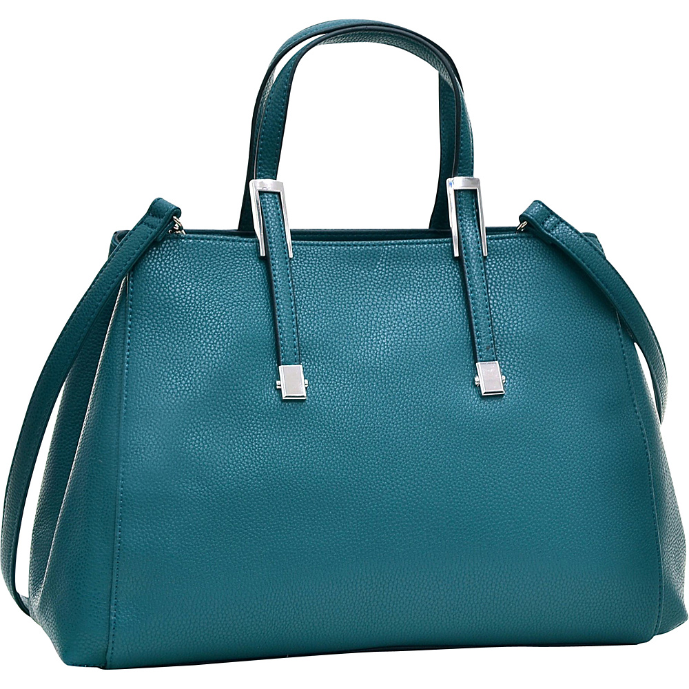 Dasein Faux Buffalo Classic Briefcase with Removable Shoulder Strap Green Dasein Manmade Handbags