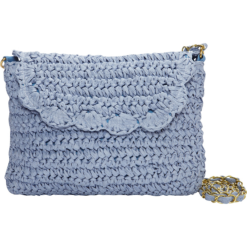 Magid Crochet And Chain Crossbody Denim Magid Straw Handbags