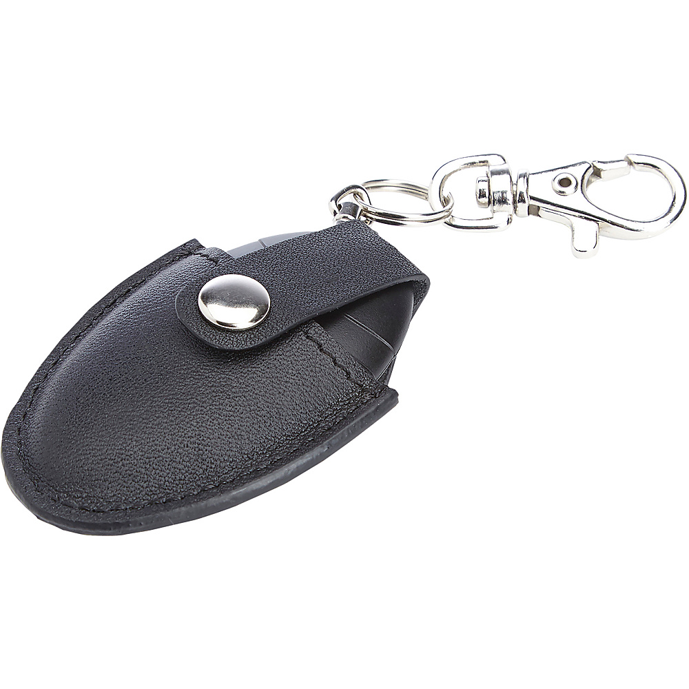 Royce Leather Bluetooth Tracking Smart Tag with Genuine Leather Key Fob Ring Organizer Black Royce Leather Electronic Accessories