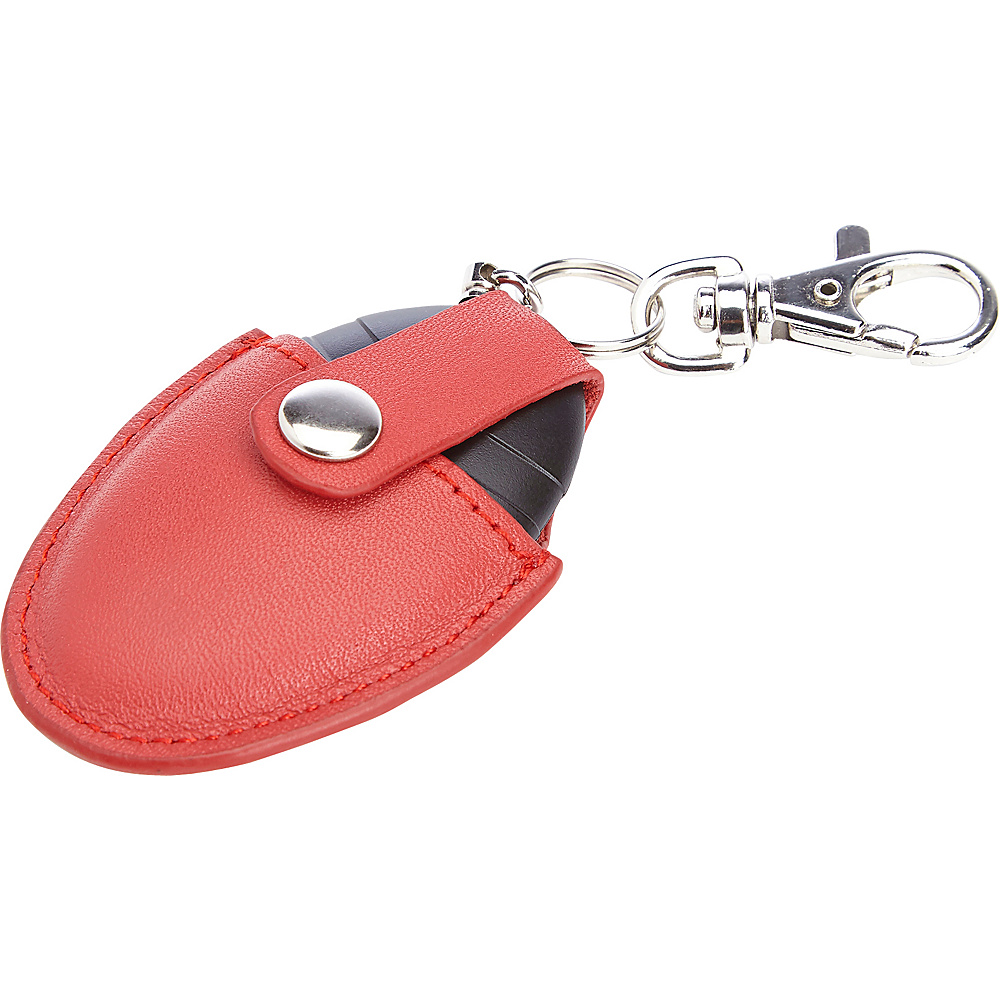 Royce Leather Bluetooth Tracking Smart Tag with Genuine Leather Key Fob Ring Organizer Red Royce Leather Electronic Accessories