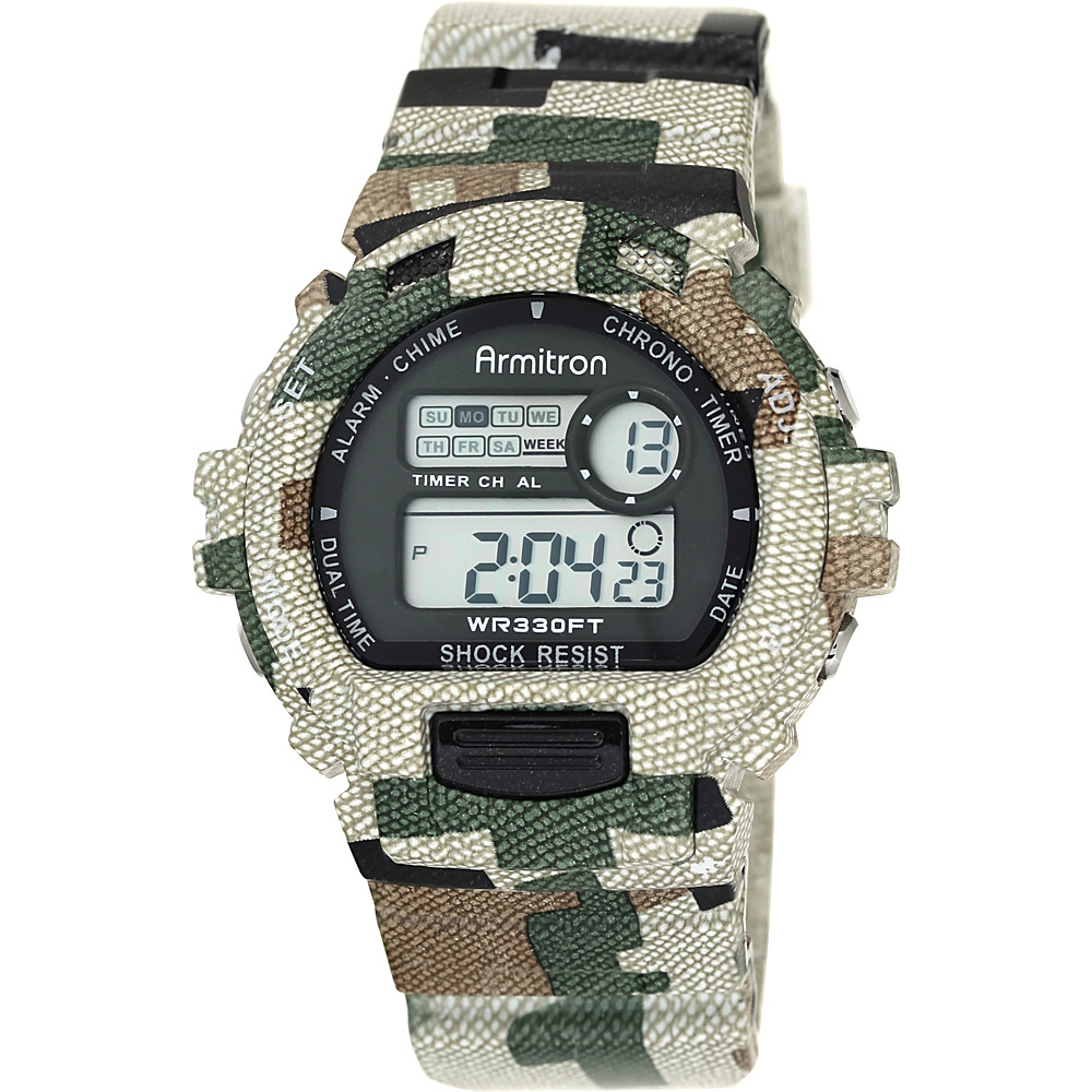 Armitron Sport Mens Digital Chronograph Watch With Camouflage Resin Band Camoflauge Armitron Watches