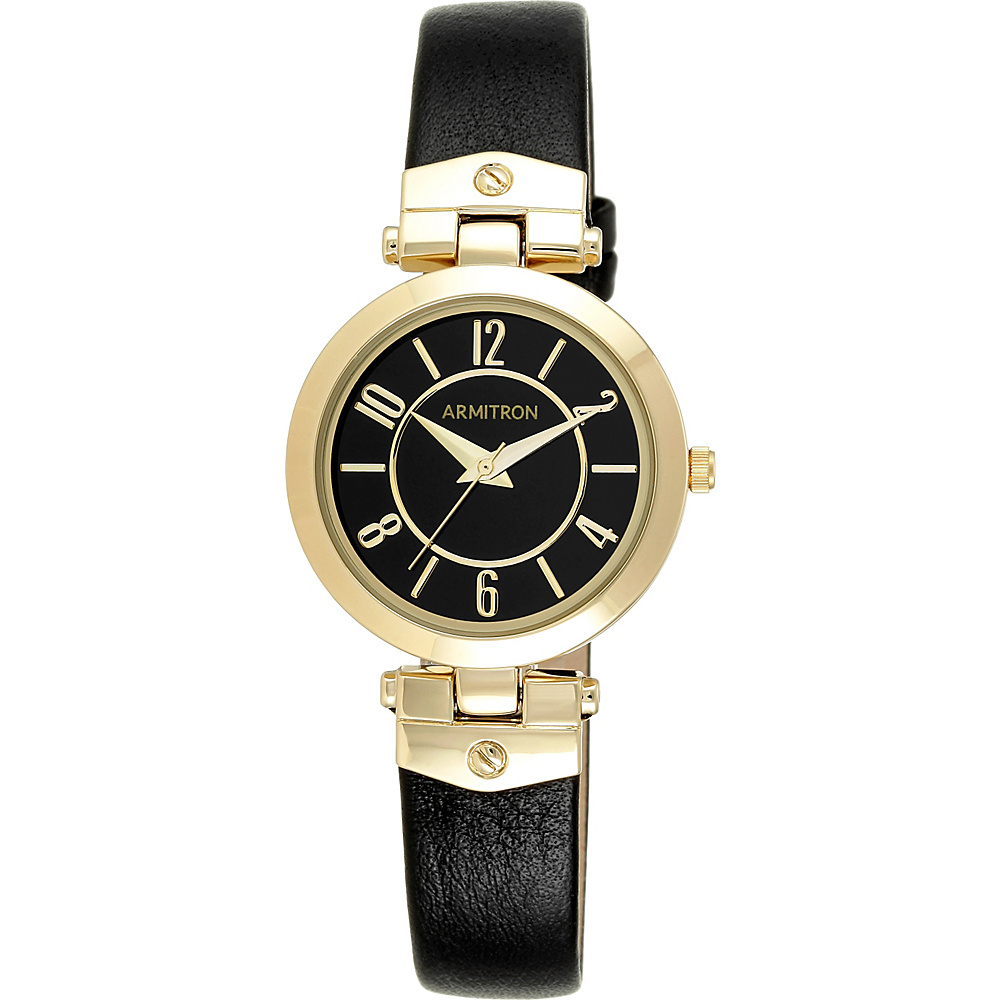 Armitron Womens Leather Strap Watch Gold Armitron Watches