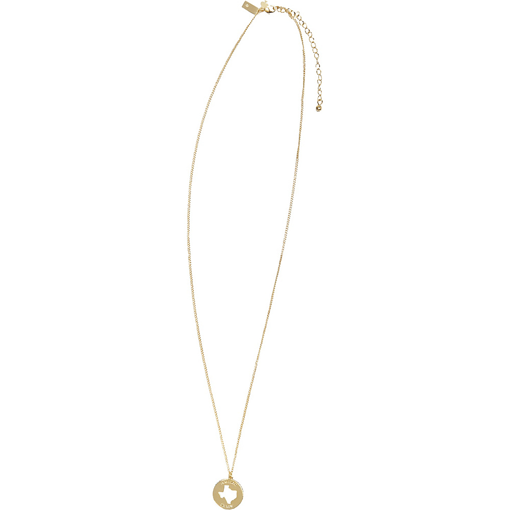 kate spade new york State Of Mind Texas Pendant Clear Gold kate spade new york Jewelry
