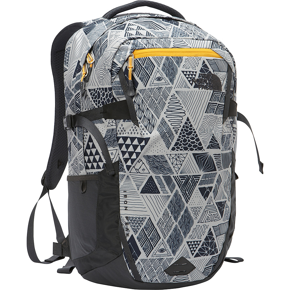 The North Face Iron Peak Laptop Backpack Trickonometry Print Radiant Yellow The North Face Business Laptop Backpacks