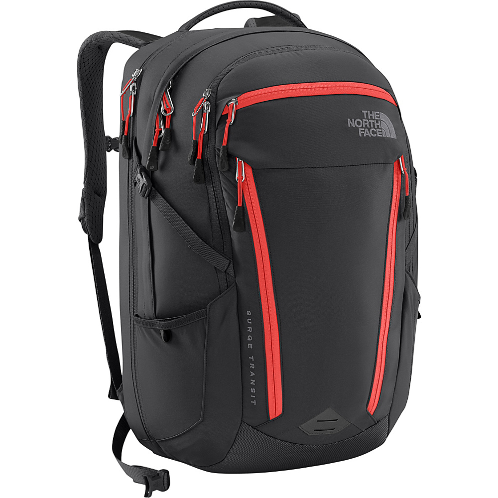 The North Face Womens Surge Transit Laptop Backpack Graphite Grey Cayenne Red The North Face Business Laptop Backpacks