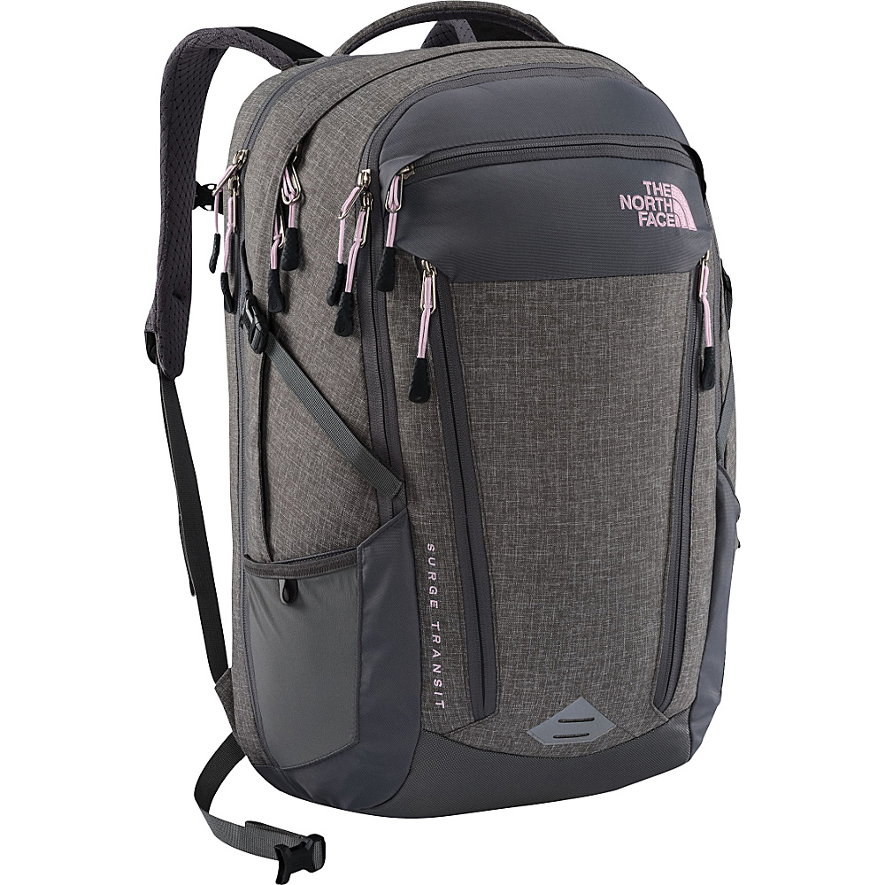 The North Face Womens Surge Transit Laptop Backpack Asphalt Grey Heather Quail Grey The North Face Business Laptop Backpacks