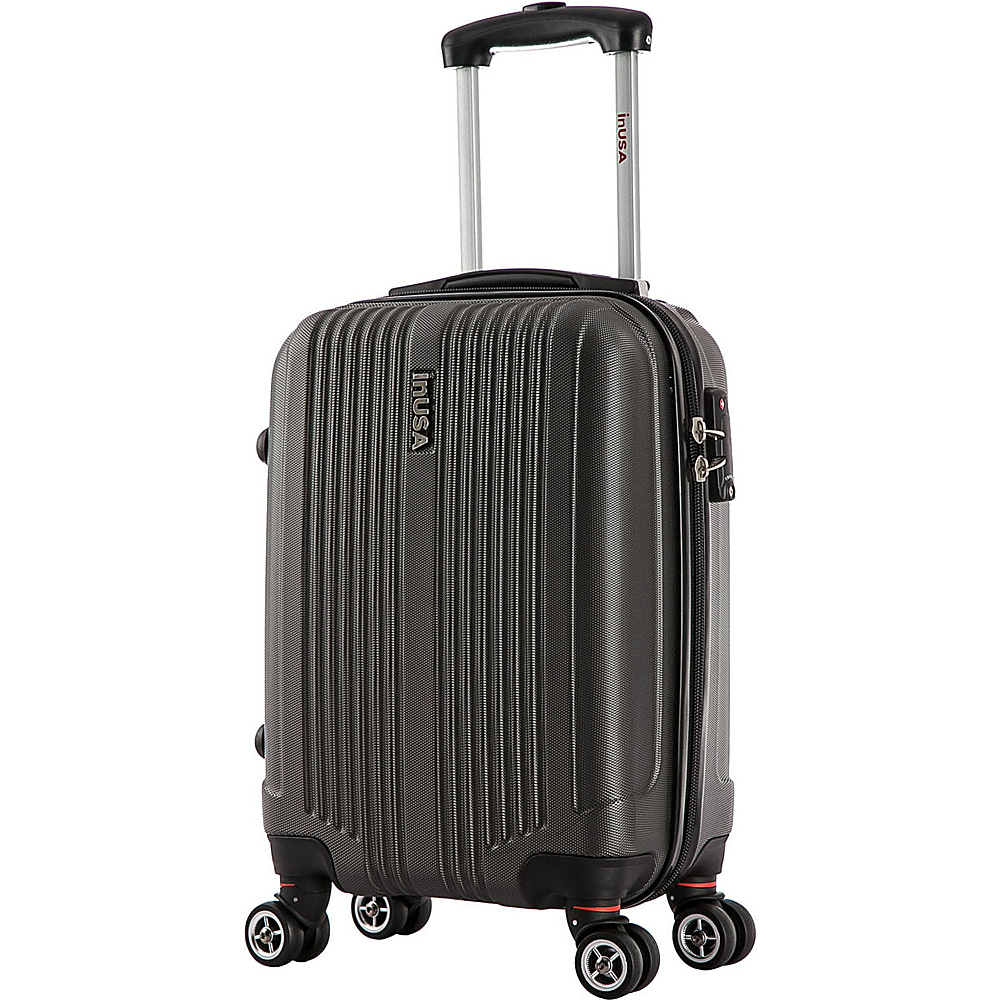 inUSA San Francisco 18 Carry on Lightweight Hardside Spinner Suitcase Charcoal inUSA Hardside Carry On