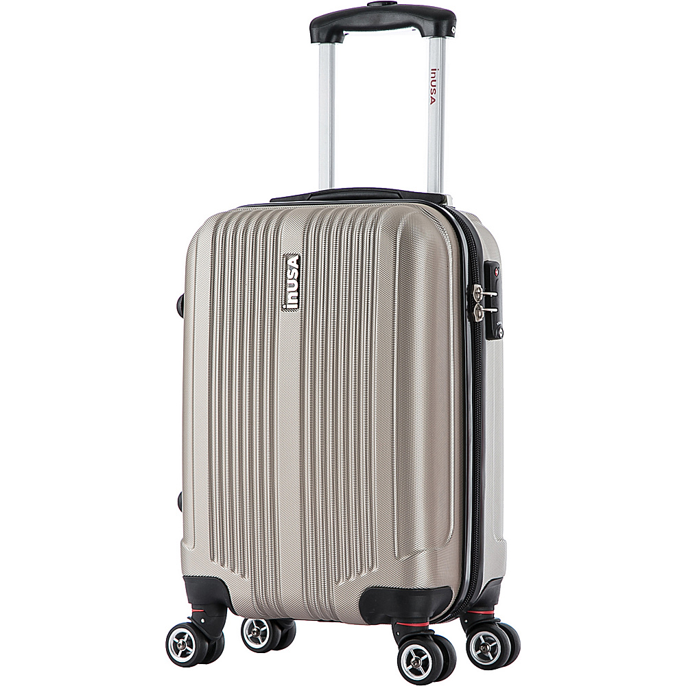inUSA San Francisco 18 Carry on Lightweight Hardside Spinner Suitcase Champagne inUSA Hardside Carry On