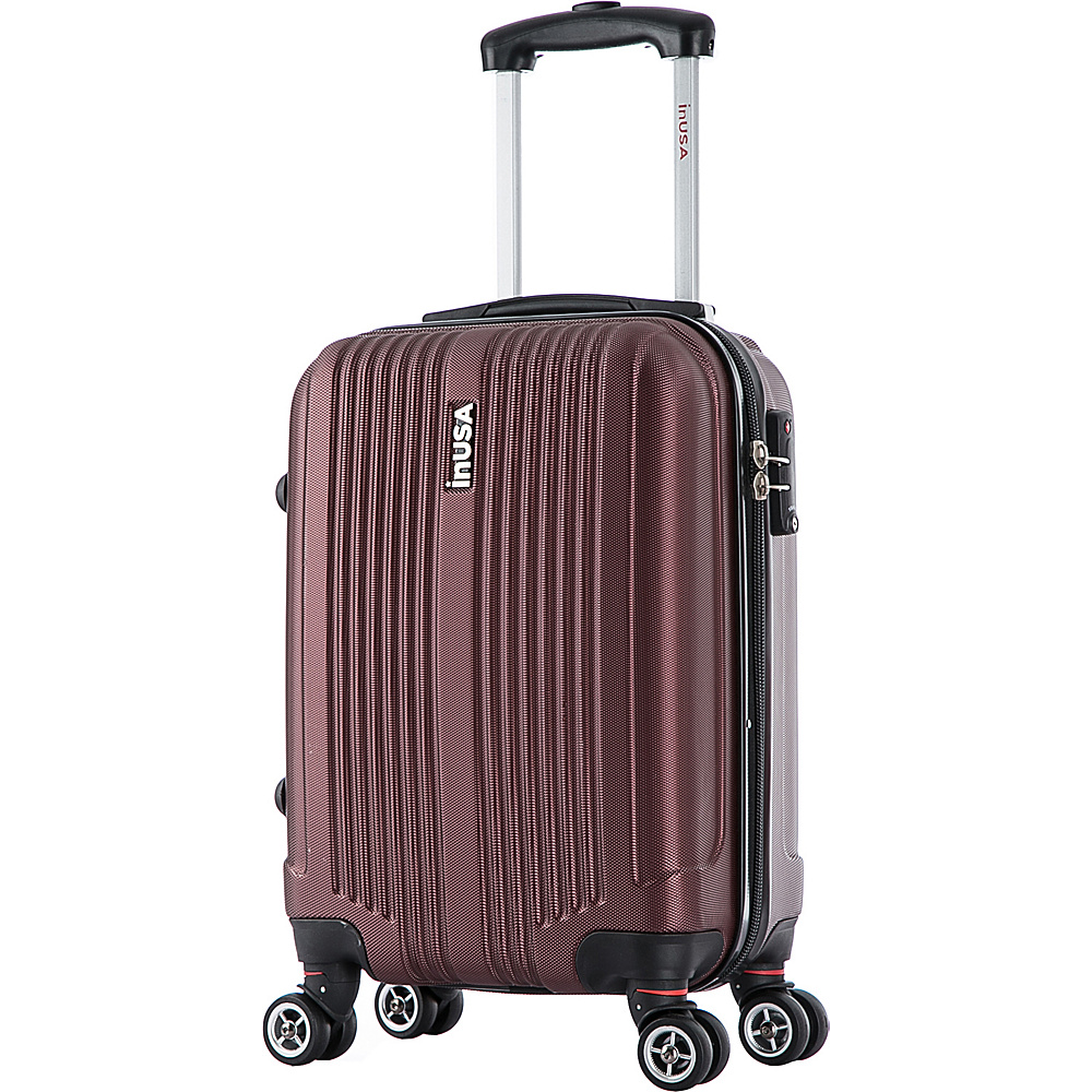 inUSA San Francisco 18 Carry on Lightweight Hardside Spinner Suitcase Wine inUSA Hardside Carry On