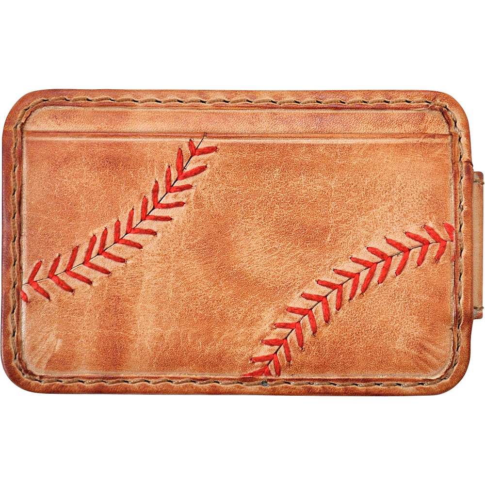 Rawlings Baseball Stitch Front Pocket Wallet Tan Rawlings Men s Wallets