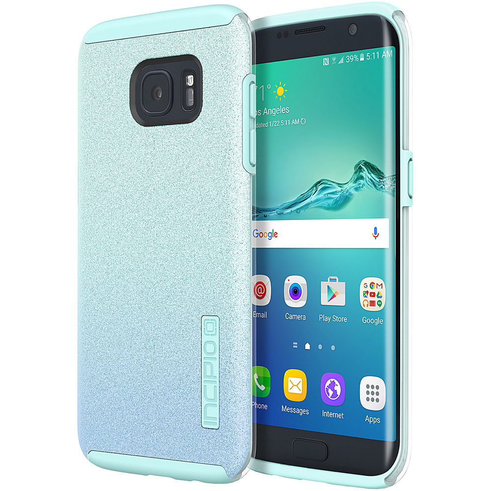 Incipio Design Series DualPro Glitter for Samsung Galaxy S7 Edge Turquoise Incipio Electronic Cases