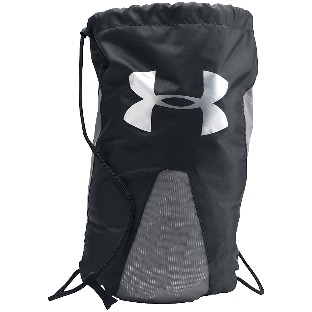 Under Armour Recruit Sackpack Black Graphite Silver Under Armour School Day Hiking Backpacks