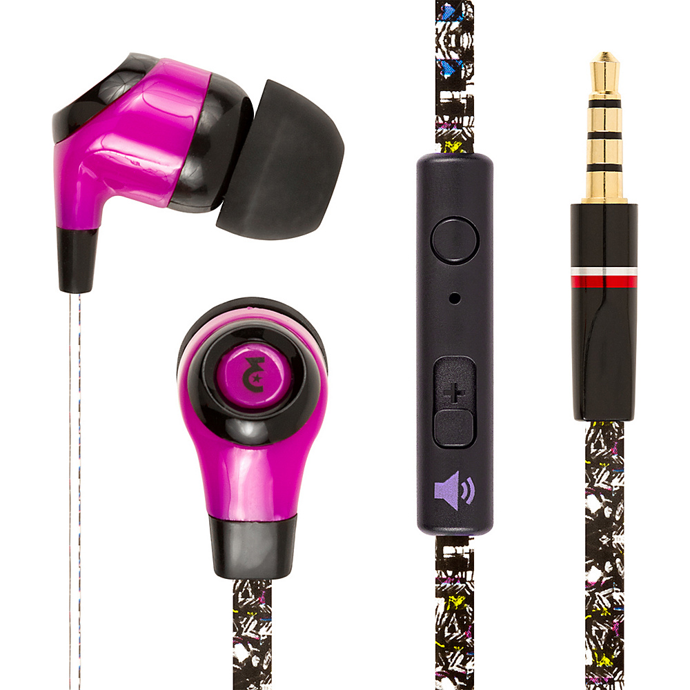 EMPIRE FLATZ 3.5mm Stereo Hands Free Headphones with Mic Purple Marvel EMPIRE Headphones Speakers