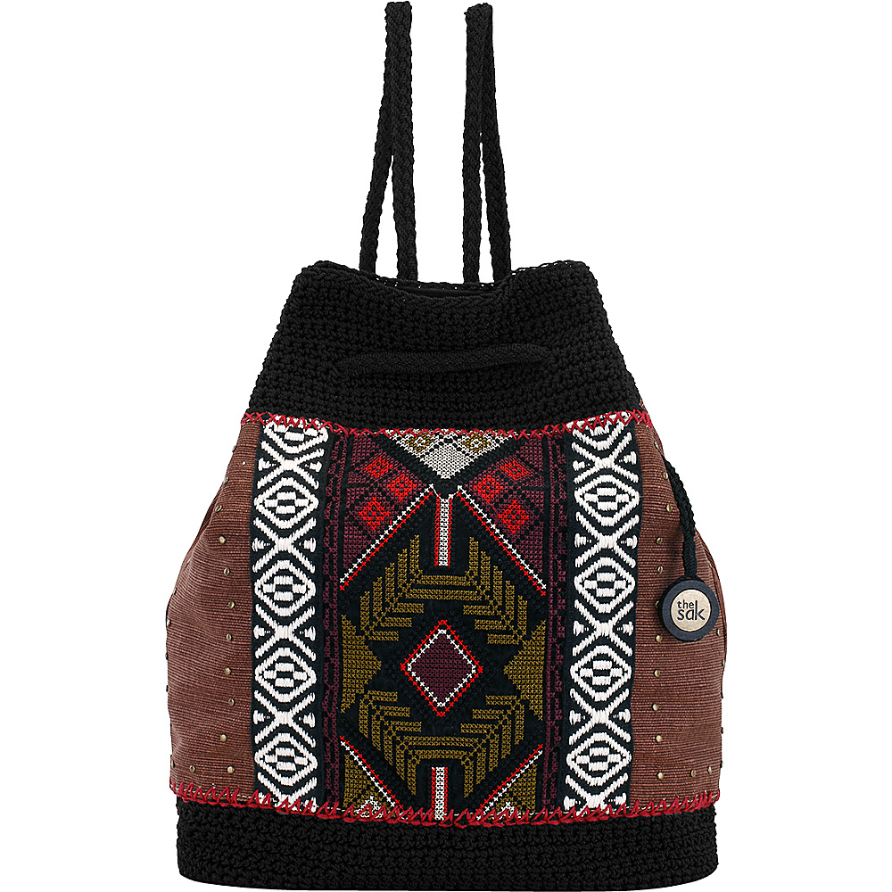 The Sak Sayulita Backpack Black Tribal The Sak Fabric Handbags
