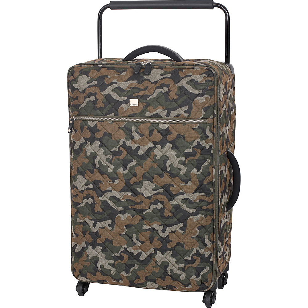 it luggage World s Lightest Quilted Camo 28.9 inch 4 Wheel Spinner Jungle Camo Print it luggage Large Rolling Luggage