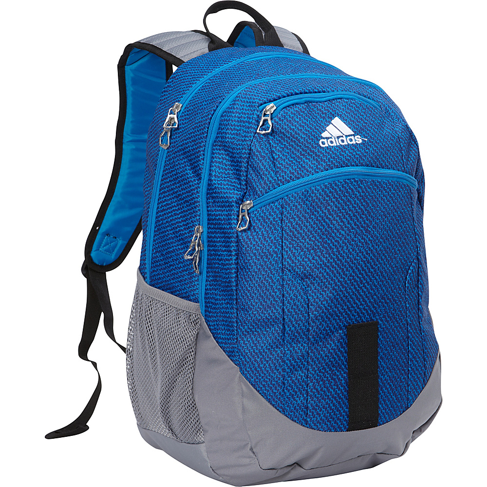 adidas Foundation II Backpack Twills Bright Blue Bright Blue Grey Black adidas School Day Hiking Backpacks