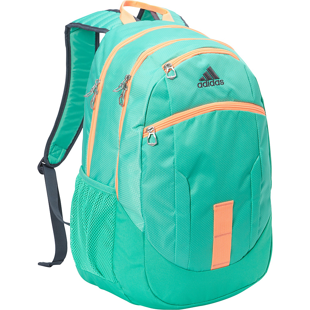 adidas Foundation II Backpack Bright Green Flash Orange Deepest Space adidas School Day Hiking Backpacks