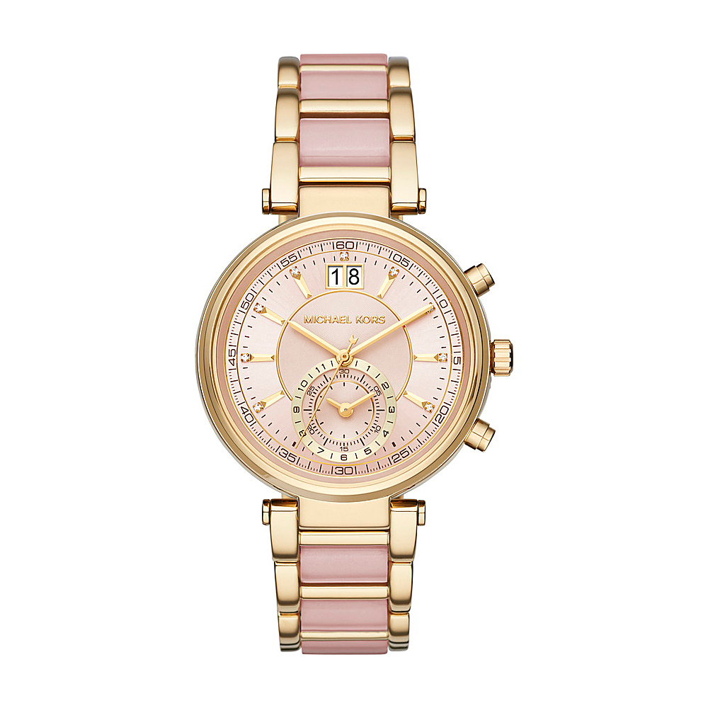 Michael Kors Watches Sawyer Acetate Chronograph Watch Rose Gold Pink Michael Kors Watches Watches