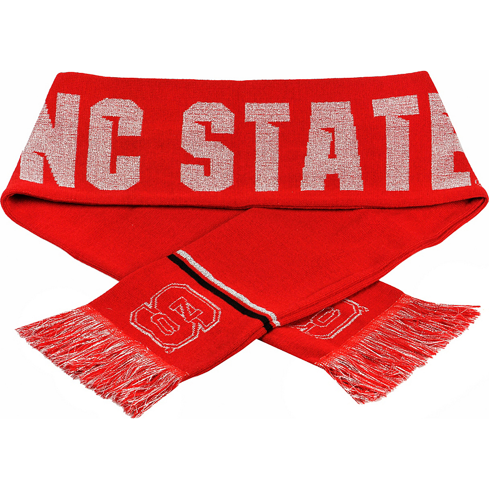 Forever Collectibles NCAA Glitter Scarf Red North Carolina State Wolfpack Forever Collectibles Hats Gloves Scarves