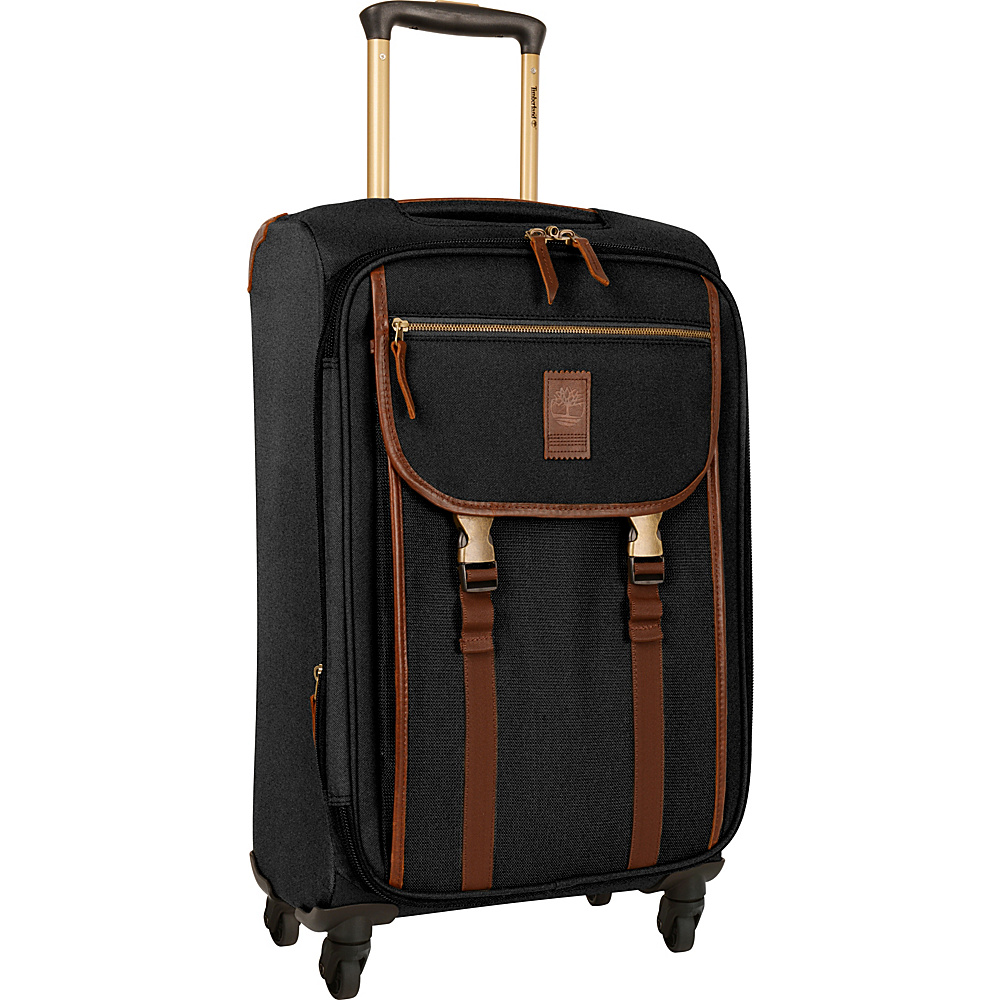 Timberland Reddington 21 Expandable Spinner Suitcase Black Timberland Softside Carry On